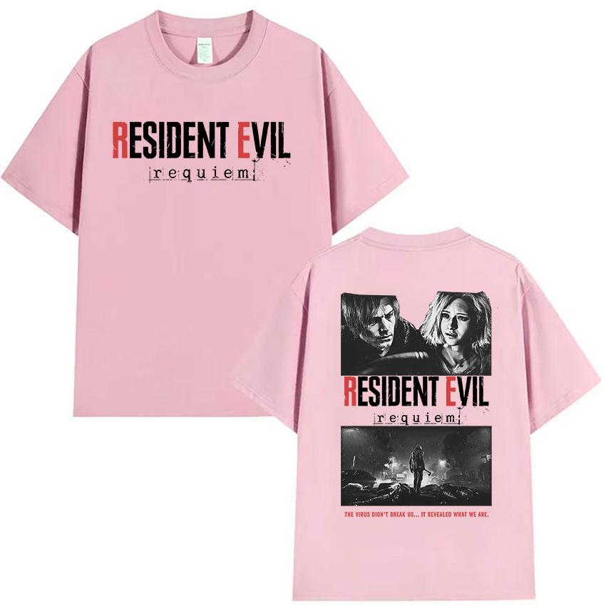 Hot Game Resident Evil Graphic T Shirt Men Women Gothic Clothing Short Sleeve Tshirt Y2k Vintage High Quality Summer Cotton Top