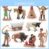 Wild West Themed Playset Featuring Chief Warrior Cowboy Indian Woman Tent Toy Set