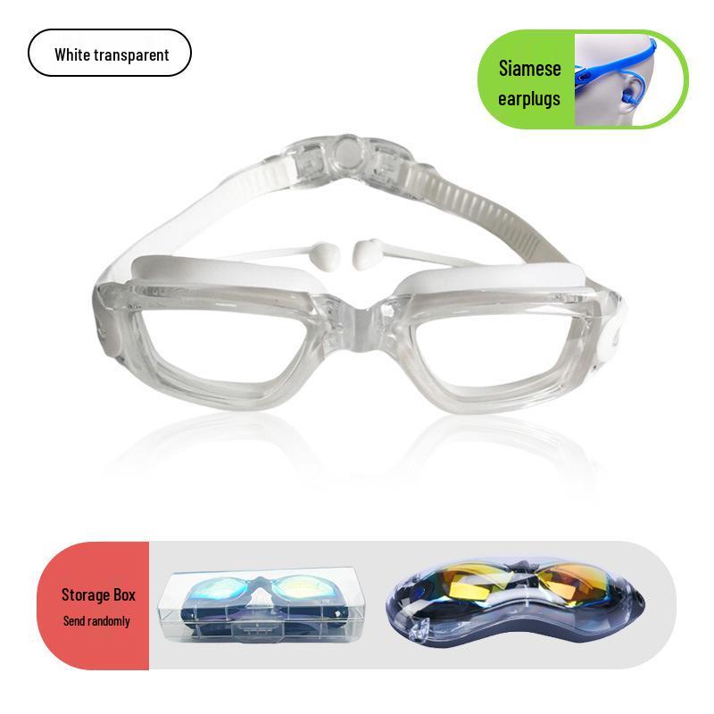 Anti-Beschlag-Schwimmbrille für Myopie – HD, wasserdicht, Silikon, galvanisiertes Finish