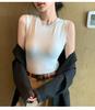 Canottiera da Donna in Cotone Girocollo Colorata Basic Senza Maniche Canottiera Top Magliette con Copertura per Scollatura Laterale