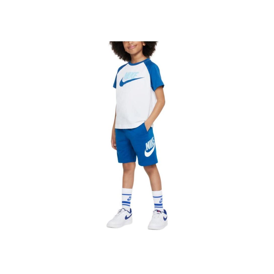 

Nike Comfortable Breathable Soft Short Sleeve Set Kids Activewear Garden-Blue HM9274-478 M