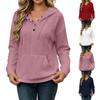 Women's Color Oversized Long Sleeve Hoodie with Pockets for Casual Everyday Wear
