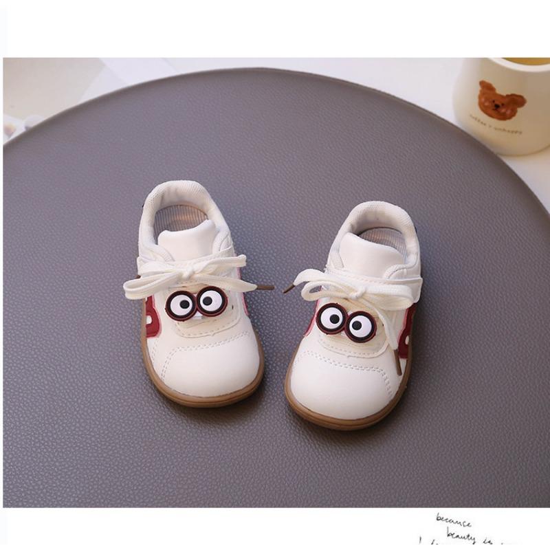 Spring and Autumn Children's Sneakers Boys 1-3-6 Baby Shoes Soft Sole Girls Little White Shoes Breathable Toddler Shoes
