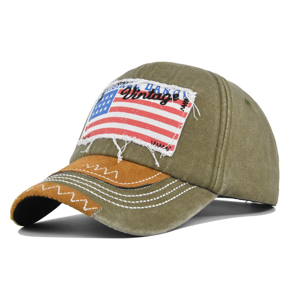 

Vintage Cap Baseball 3d Embroidered Adjustable Sunproof Breathable Cotton Cap зелёный