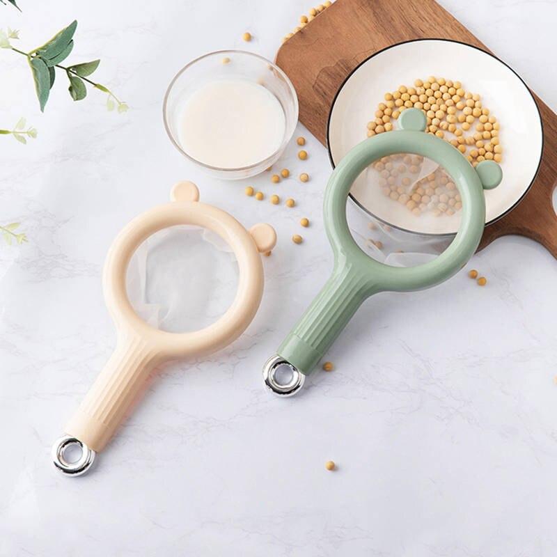 Soy Milk Juice Filter Screen Household Kitchen Strainer Ultra Fine Scoop Grease Grease Colander Drain