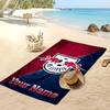 Telo Mare Personalizzato Stampato RB Leipzig FC Logo Calcio Supporto Nome Personalizzato Testo Asciugamano Assorbente Per Sport Viaggio Regalo Speciale