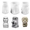 Stone Man Candle Mold DIY Plaster Ornament Cake Mold Rock Figure Resin Silicone Mold Candle Making Kit Silicon Molds