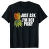 T-shirt Grafiche Divertenti con Ananas Sottosopra per Feste Swinger Uomo Donna Moda Casual T-shirt 100% Cotone Larga Oversize