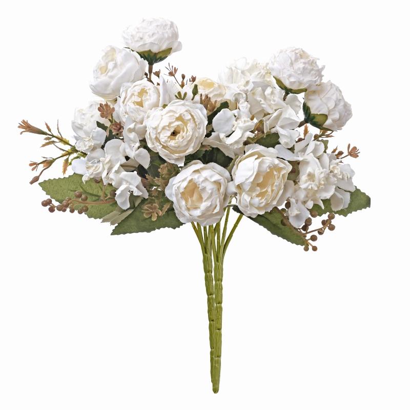 Artificial Flowers Retro Bud Peony Wedding Wreath Home Room Decor Outdoor Yard Wreath Bridal Bouquets High Quality Vase Diy Gift