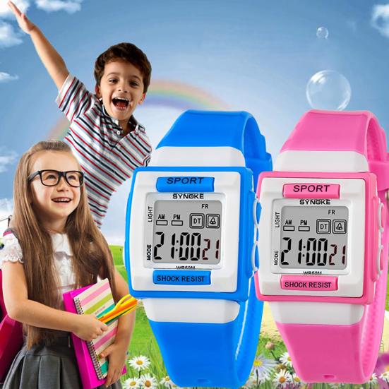 

Шикарные спортивные студенческие ученики для мальчиков и девочек с будильником на неделе, отображение даты, цифровые наручные часы