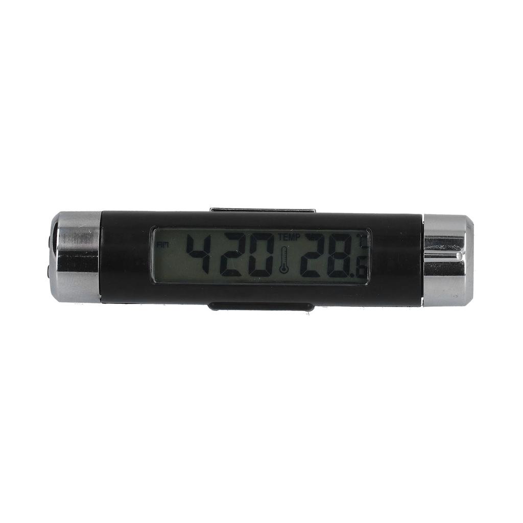 K01 Car Thermometer Battery Powered Multifunctional Luminous LCD Car Dashboard Clock