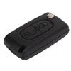 Flip Key Fob Case, 2 Buttons Black Easy To Carry, Peugeot 107 207 307