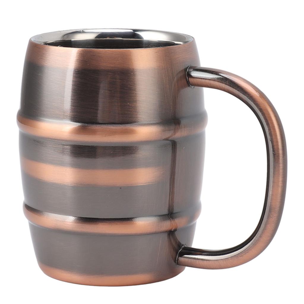 Stainless Steel Beer Mug Double Layer Insulation Multipurpose Safe Ergonomic Milk Tea Mug for Home