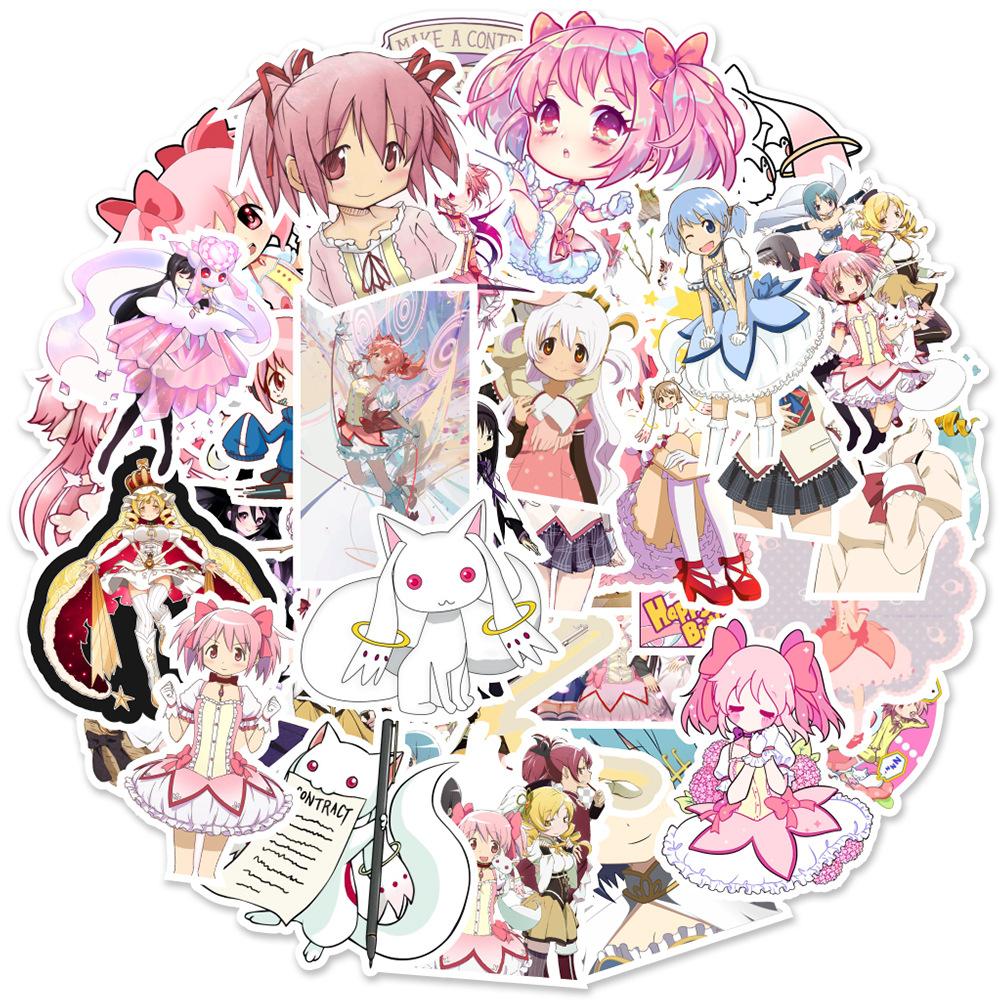 50 Cartoon Cute Magic Girl Laptop Skateboard Suitcase Doodle Decoration Stickers
