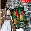 1pc Merry Christmas_ Christmas Tree_ Snowflake Garden Flag_4 (6)- Double-sided Garden Flag Courtyard Decoration, Flag Only, Seasonal Celebration Event