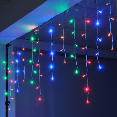 1 Stück Straßen LED Lichterkette Lichterkettenvorhang Eiszapfenkette Weihnachten Am Haus Girlande Außen