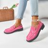 Women's Platform British Style Small Leather Shoes Spring and Autumn New Thick Heel Single Shoes Platform Large Size Versatile Loafers