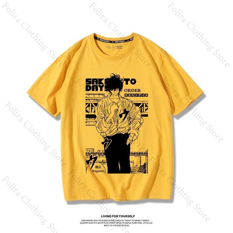 

Anime SAKAMOTO DAYS Printing Tshirt Oneck Summer Tops Short Sleeve Tee Unisex Women Clothes Cotton Tshirts Daily Tee S