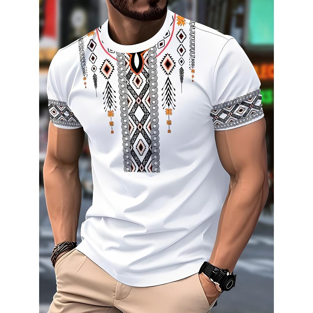 3D Digital Printing T-Shirt Teen Men's Short Sleeve Top Versatile Breathable