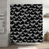 Moth Shower Curtain Gothic Dark Decor Spooky Halloween Bathroom Set Vintage Horror Art Panel Home Decor
