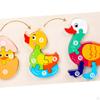Animal Wooden Matching Puzzle,Children Early Education Learning Toys,Wooden Puzzles for Age 4+ Years