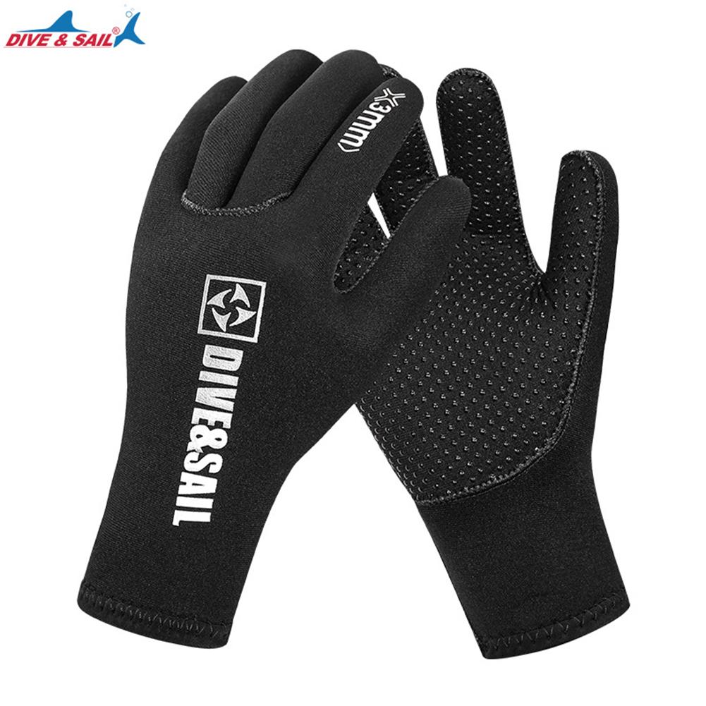 3mm Scuba Diving Gloves Anti Slip Neoprene Gloves UV Protection Thermal Water Gloves for Diving Snorkeling Surfing nero