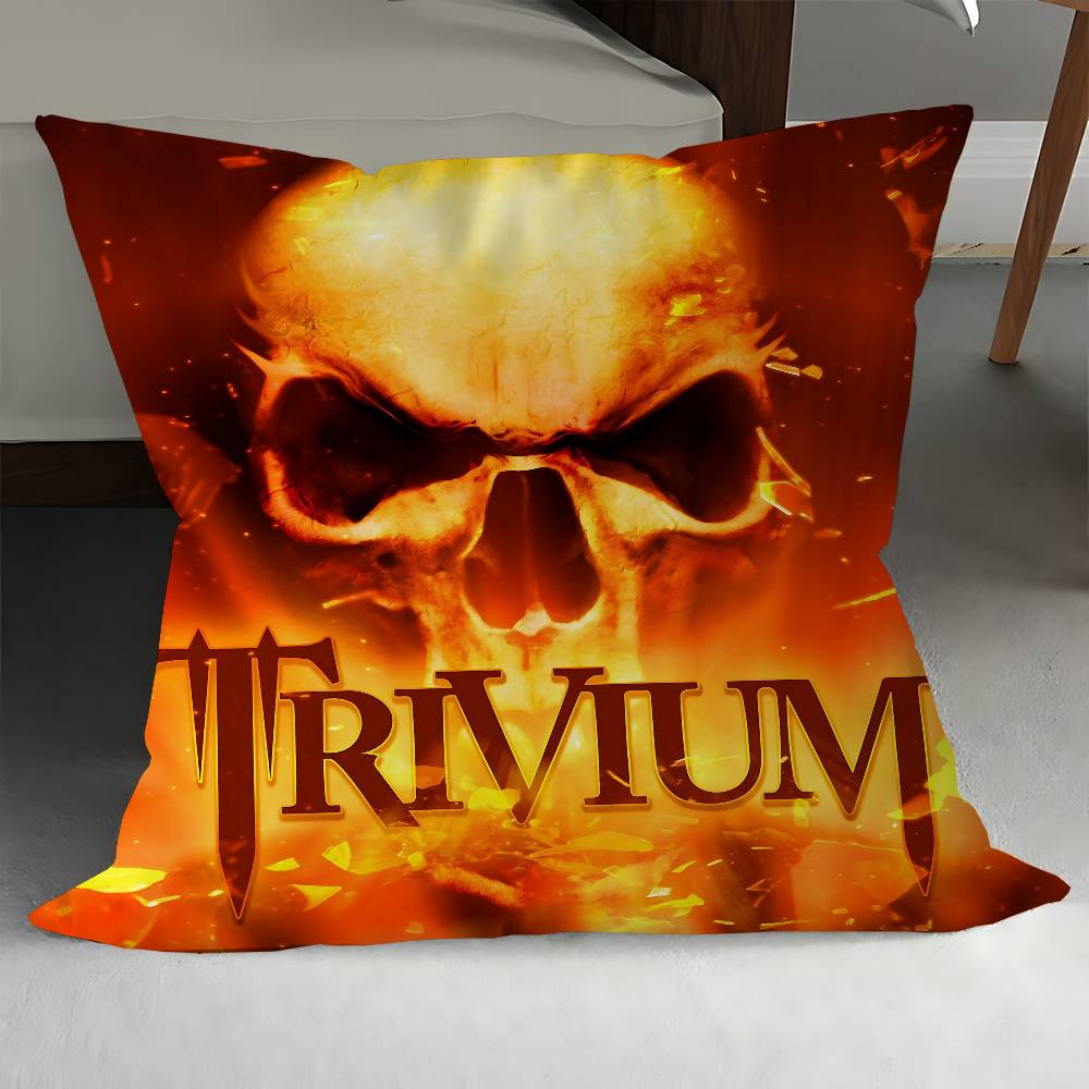 

T-Trivium LOGO Pillow Anime Pillow Sofa Bed Head Pillow Cover Cushion Cover 45x45 Cm Fashion 12x12Inch