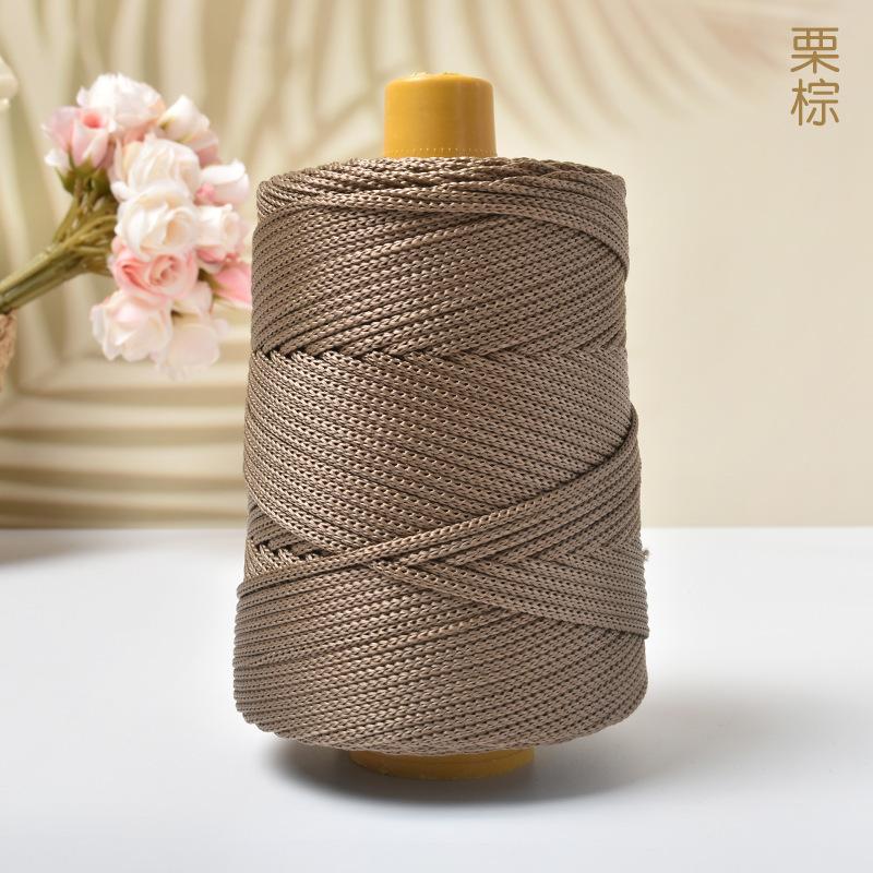 Light-Weight Ice Silk Yarn for Summer DIY Hand-Woven Sun Hat Bag Shoes Cushion Craft Rope Hollow Wool Crocheting Cushion