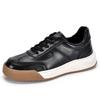 Men's Spring Fashion Comfortable Leather Shoes with Soft Thick Sole and Height Increasing, In White.