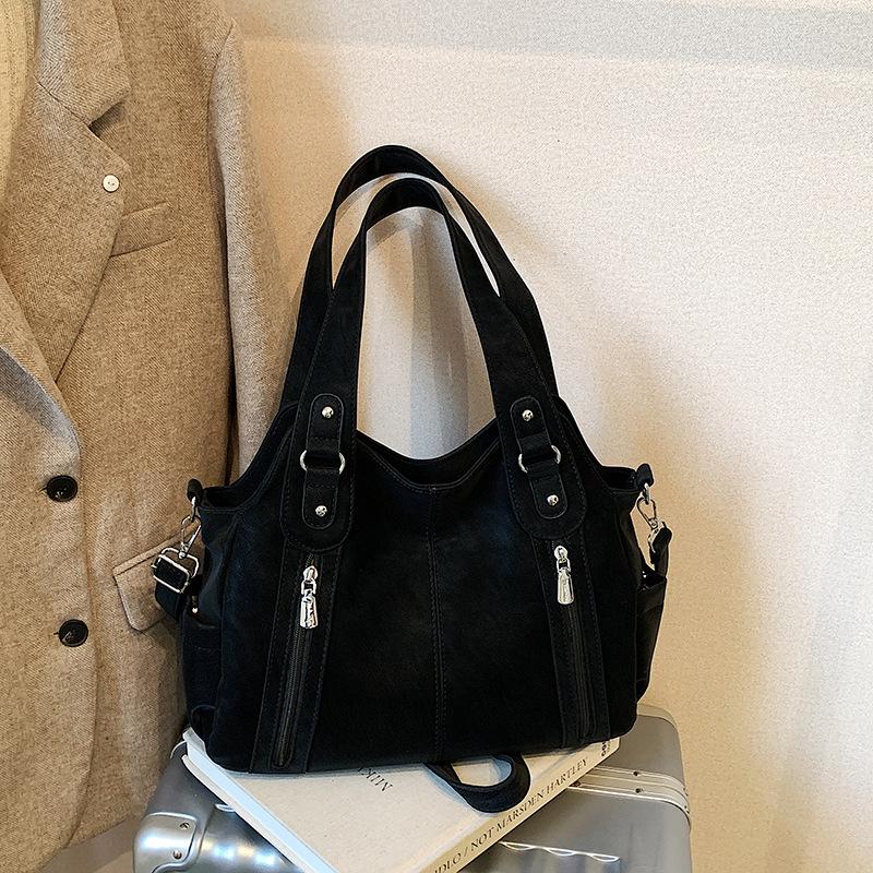 Large Capacity Underarm Tote Bag Women's New Fashion Shoulder Bag Niche Retro Simple Portable Messenger Bag