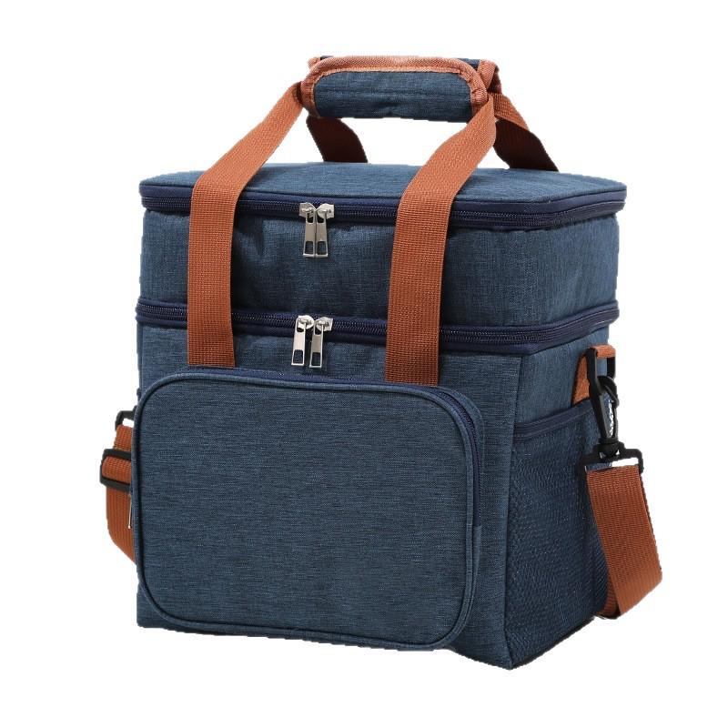 Oxford Cloth Tote Picnic Bag - Large Insulated Lunch & Food Storage Crossbody Bag for Camping