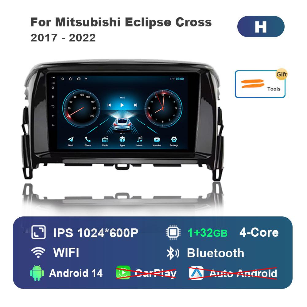 

для Mitsubishi Eclipse Cross 2017 - 2022 Автомагнитола Мультимедийный плеер Система Android 14 DSP Стерео WiFi GPS Навигация 4G BT Автоинструменты