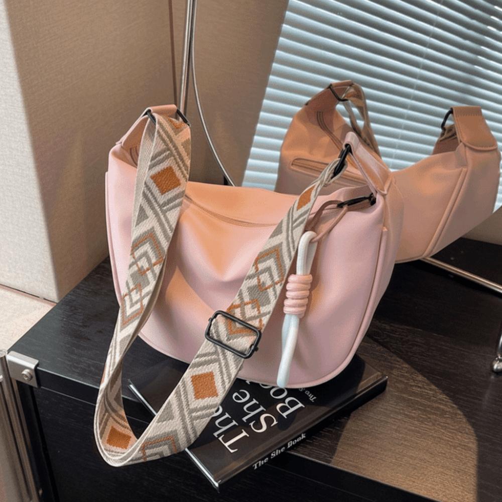 Wide Shoulder Strap Women Crossbody Bag Simple Oxford Dumpling Bag Single Shoulder Bag Commuting