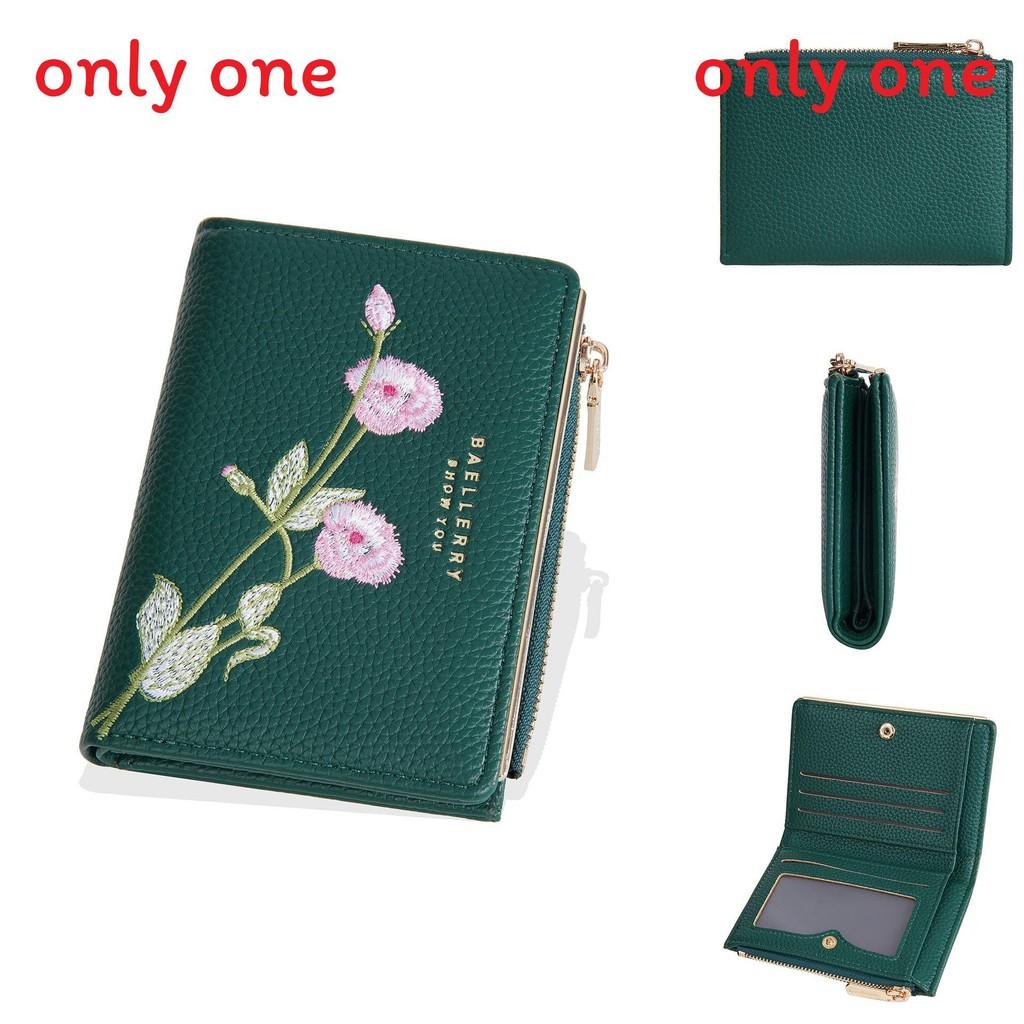 Ladies Wallet With Stitching Embroidery Pu Fabric Multiple Card Slots And Antitheft Design