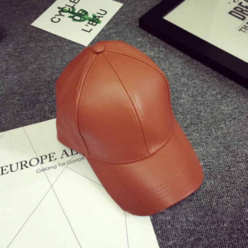 

Women Fashion Unisex Soft Faux Baseball Cap Biker Adjustable Outdoor Sports Hats коричневий