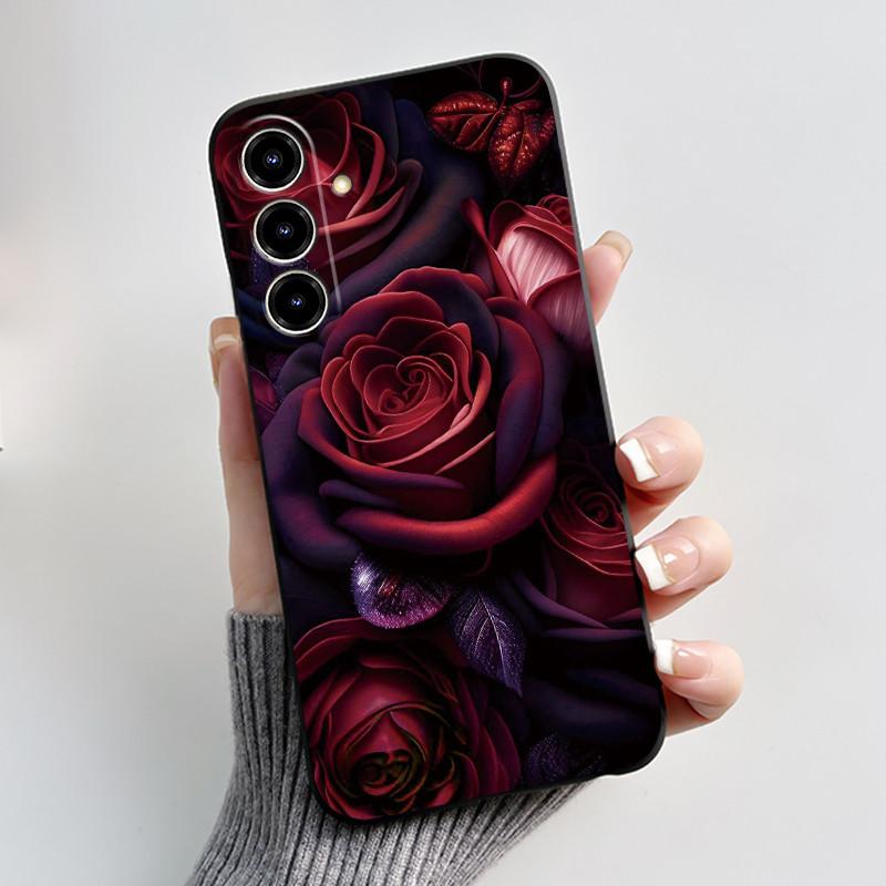 New Design Phone Case For ZTE Blade V80 Max/Nubia V80 Max Jelly Black Anti-scratch Soft Casing Colorful Rosy Cloud Pattern Shell