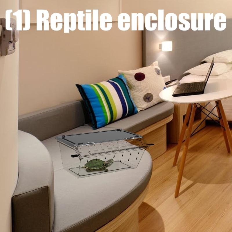 High Ventilation Reptiles Terrariums For Small Pet Transparent Easy Monitoring Design Small Pet Habitat Enclosure Box