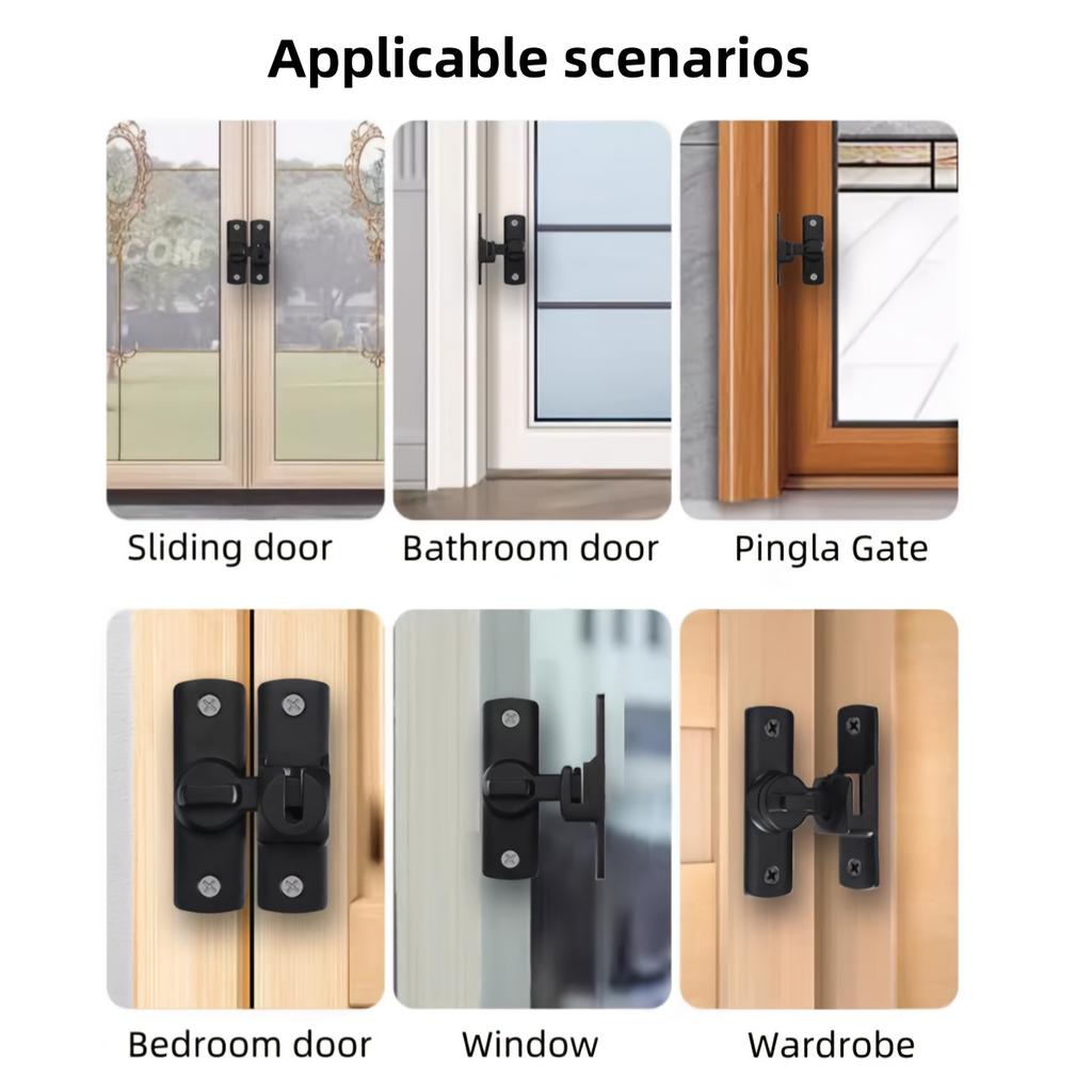 90 Grad Fenster Schubladen Schrankschlösser Hakenriegel aus Edelstahl Scheunentorriegel Riegel Haken Schiebetor Schnallen Beschläge