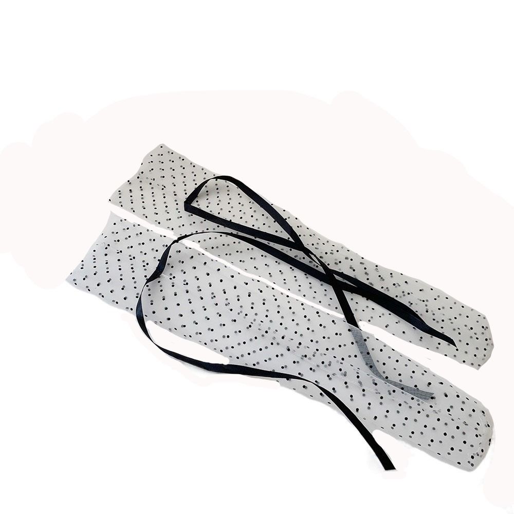 

Тонкие сетчатые носки средней длины в горошек, носки с бантиком в балетном стиле, дышащие прозрачные тюлевые носки, женские белый