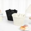 Plastic Wovens Bicycles Basket Detachable Wicker Front Handlebars Bikes Basket