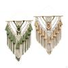 Chic Macrame Tapestry Bohemian Handcrafted Tassels Ornament Fringe Pendant Wall Hanging for Wedding