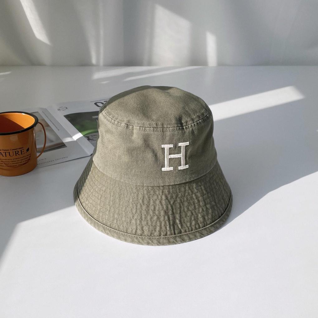 Men's and Women's Daily Bucket Hat Washed H Bucket Hat
