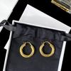Metal Wind Ins Personality Rough, Simple And Generous Multi-Ring Large Circle Twist Rope Women'S Earrings