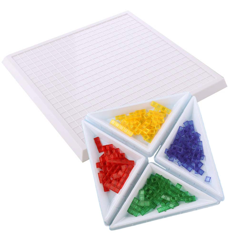 Montessori Colored Squares Game Early Education Puzzle Strategy Board Family Party Indoor