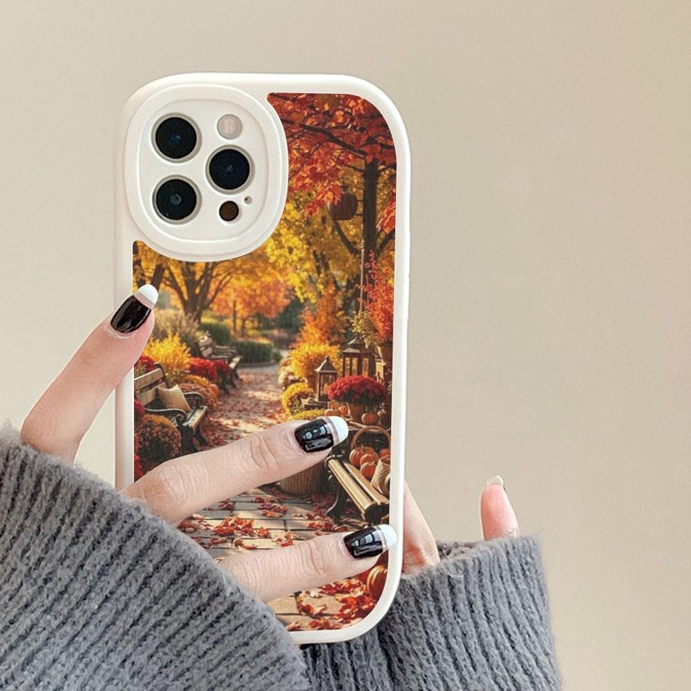 Pumpkin Happy Fall Autumn Phone Case Hard Leather For IPhone 16 15 14 13 12 Mini 11 14 Pro Max Xs X Xr 7 8 Plus Fundas
