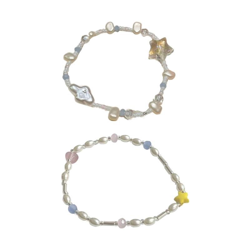 Imitation Pearls Beaded Bracelets Women Light Luxury Design Exquisite High-grade Boudoir Couple Adjustable Jewelry