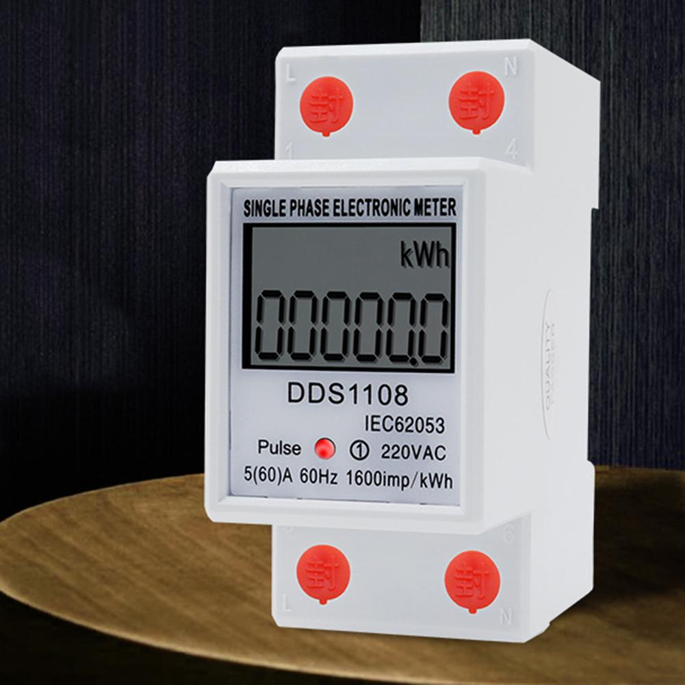 Kein Reset-Knopf Energiezähler Kunststoff mit Hintergrundbeleuchtung