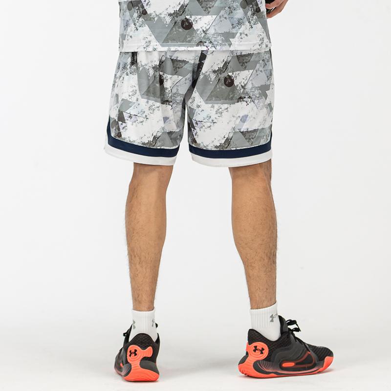 Under Armour Color Block Basketball Training Knit Shorts Unisex shorts White 21500208-100