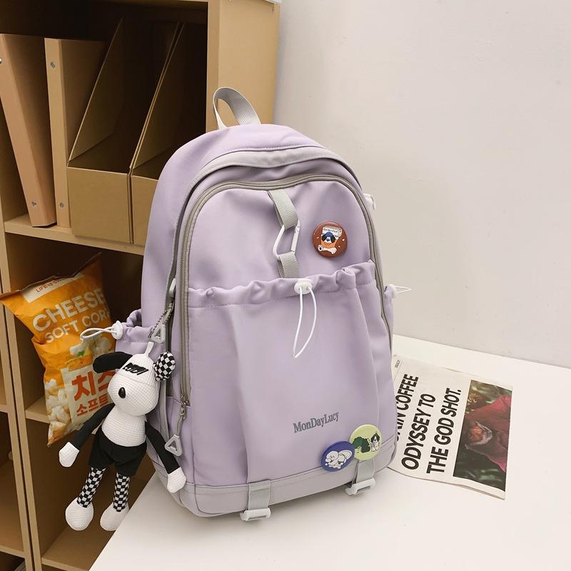 Japanese Niche Design Original High School Student Schoolbag Female Simple Junior High School Student Backpack Large Capacity Backpack