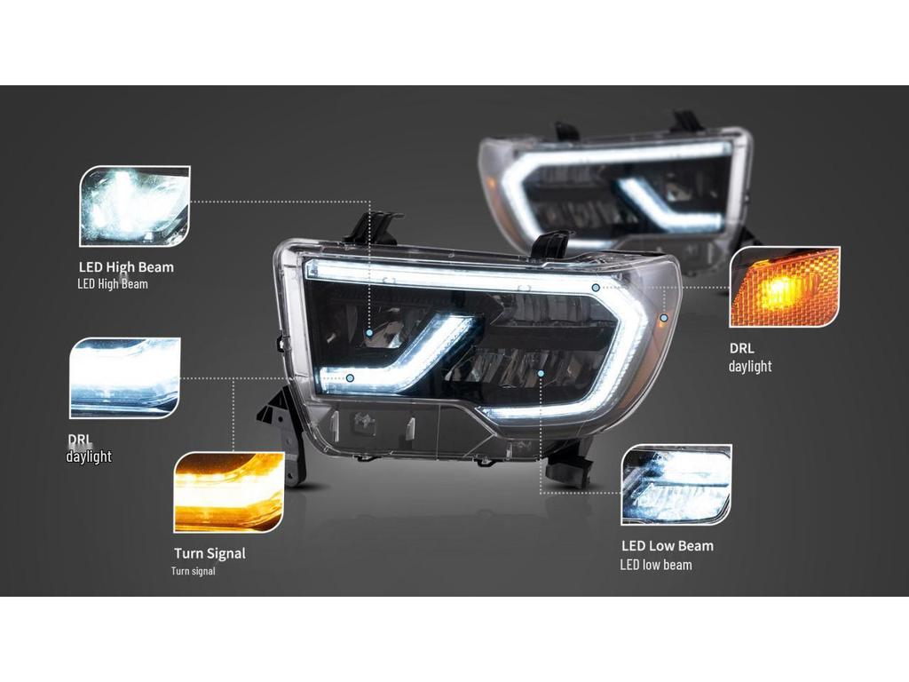 LED Headlight Assembly for 07-13 Tundra & 08-18 Sequoia